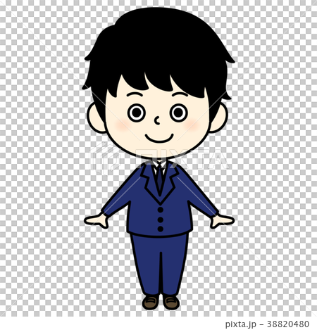 Easy to Use Male Character Main Illustration Material Suit Business Work 38820480