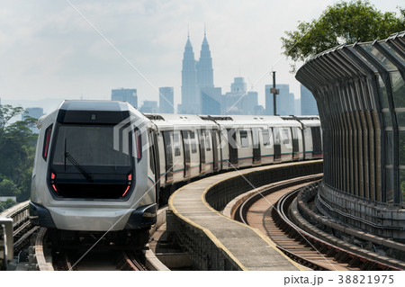 Mass Rapid Transit (MRT) train in Kuala Lumpur 38821975