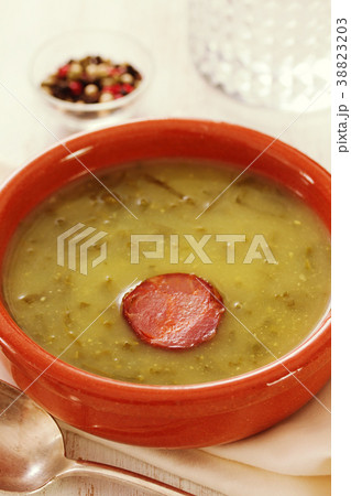 portuguese soup caldo verde in ceramic dish portuguese soup caldo verde in ceramic dish 38823203