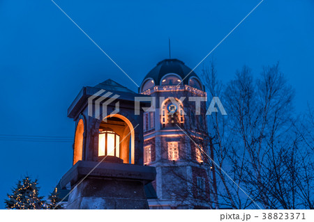 冬の北海道 小樽市 メルヘン交差点の風景の写真素材 3371