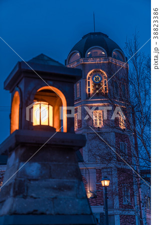 冬の北海道 小樽市 メルヘン交差点の風景の写真素材 3386