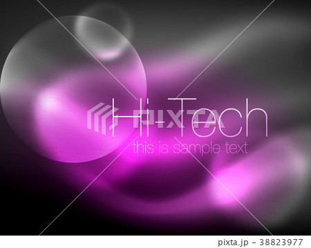 Blurred neon glowing circle, hi-tech modern bubble 38823977