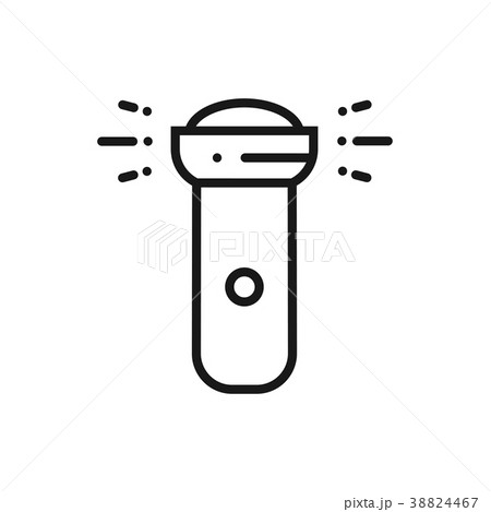 Flashlight Line Icon. Lantern. Camping Sign and 38824467