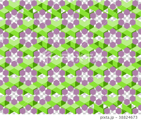 Green & purple geometric pattern with white stars 38824673