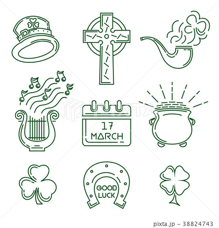 Line icon set for St. Patricks Day Line icon set for St. Patricks Day 38824743