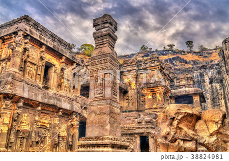 The Kailasa temple, cave 16 in Ellora complex The Kailasa temple, cave 16 in Ellora complex 38824981