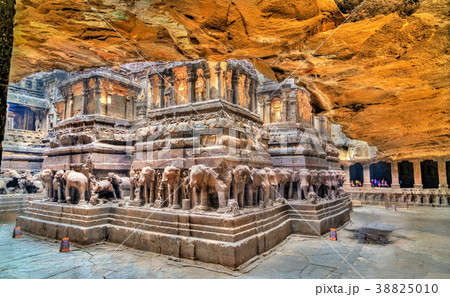 The Kailasa temple, cave 16 in Ellora complex The Kailasa temple, cave 16 in Ellora complex 38825010
