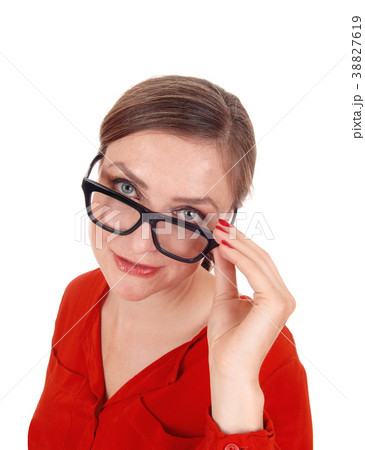 Troubled  young woman with glasses 38827619