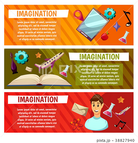 Vector banners. Imagination and exploration 38827940