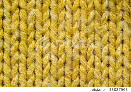 Yellow Knit Texture Close-Up 38827968