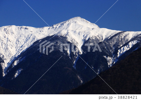 遠山郷　天空の里からの南アルプス　上河内岳 38828421