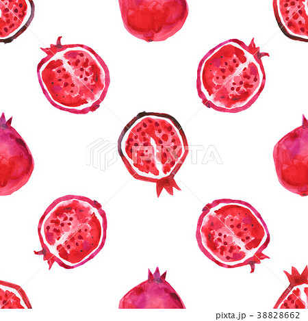 Pomegranate. Tropical pattern of exotic fruit Pomegranate. Tropical pattern of exotic fruit 38828662