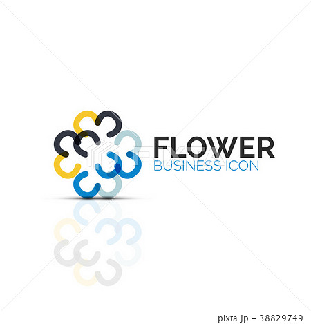 Abstract flower or star minimalistic linear icon Abstract flower or star minimalistic linear icon 38829749