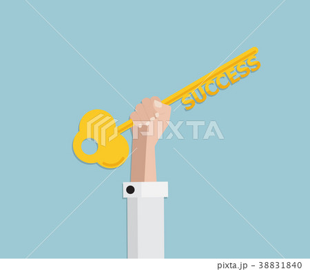 businessman hand holding golden key of success businessman hand holding golden key of success 38831840