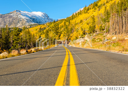 Highway at autumn in Colorado, USA. Highway at autumn in Colorado, USA. 38832322