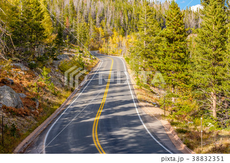 Highway at autumn in Colorado, USA. Highway at autumn in Colorado, USA. 38832351