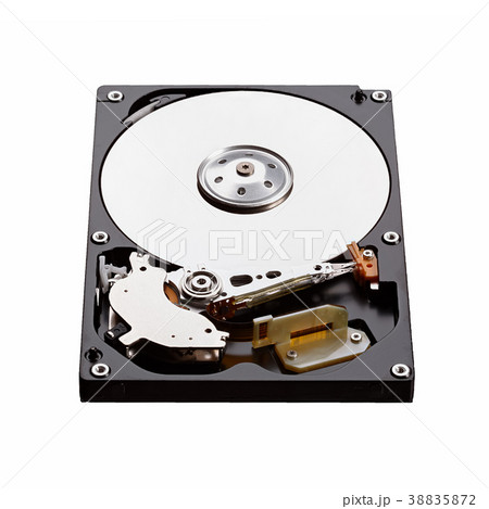 Real open hard drive isolated on white. 38835872