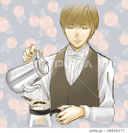 コーヒーマスター バリスタ イケメン コーヒー スタッフ 男性 制服 喫茶店 カフェのイラスト素材 コーヒーマスター バリスタ イケメン コーヒー スタッフ 男性 制服 喫茶店 カフェのイラスト素材