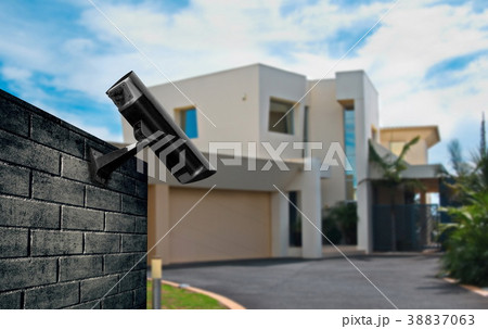 Security camera with the house Security camera with the house 38837063