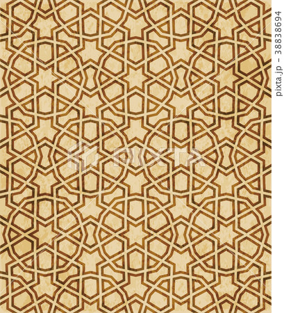 Retro brown Islam seamless geometry pattern 38838694