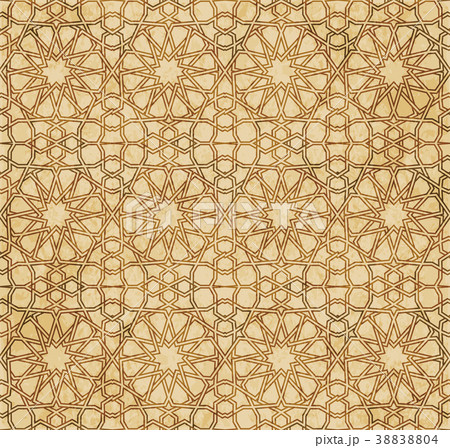 Retro brown Islam seamless geometry pattern 38838804
