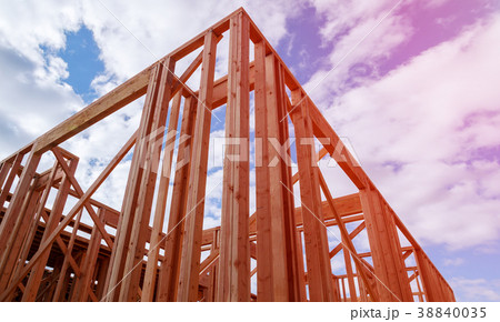 New residential construction home framing New residential construction home framing 38840035