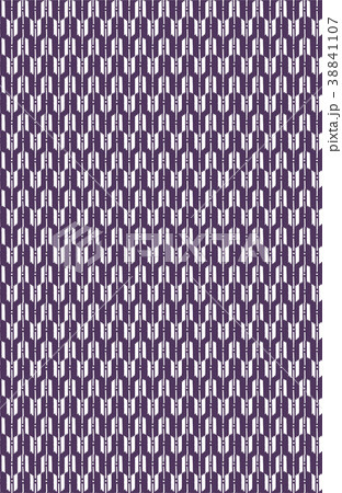 和柄 パターン 矢絣 古代紫 38841107