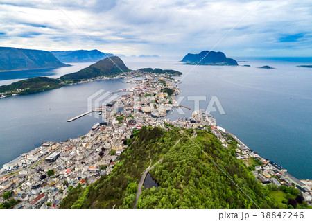 City of Alesund Norway Aerial footage City of Alesund Norway Aerial footage 38842246