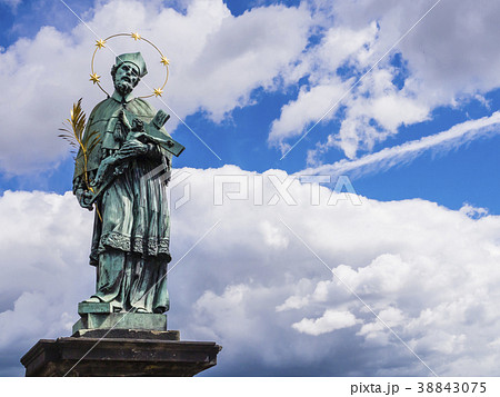 Bronze statue of Saint John of Nepomuk, Prague Bronze statue of Saint John of Nepomuk, Prague 38843075