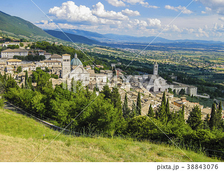 View of Assisi medieval town, Italy 38843076