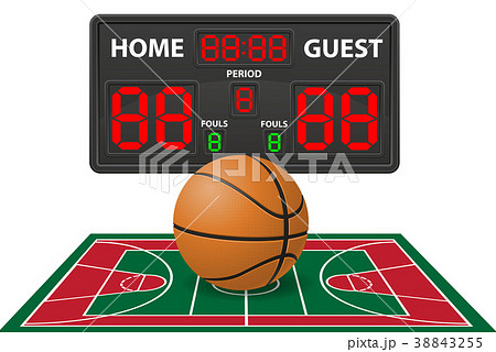 Basketball Sports Digital Scoreboard Vectorのイラスト素材