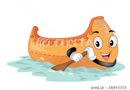 Mascot Canoe Illustrationのイラスト素材 38843303 Pixta