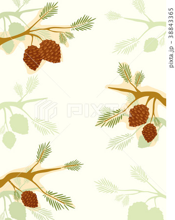 Pine Cone Board Background Illustration 38843365