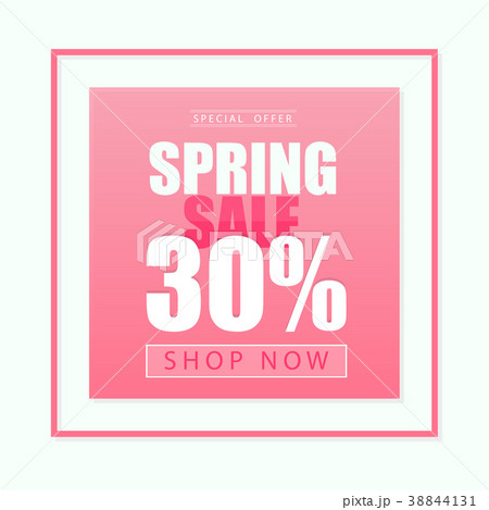 Spring Sale banner template. Vector illustration 38844131