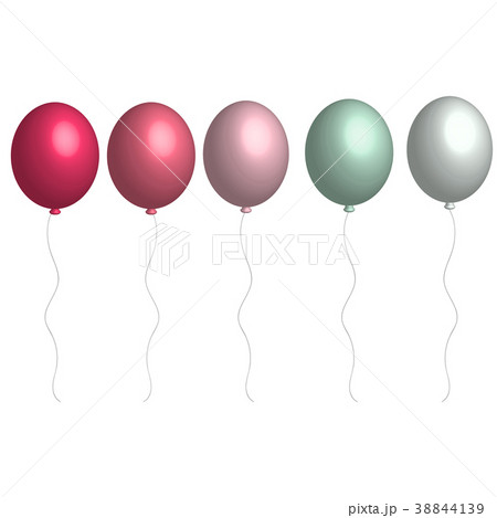 3d realistic vector helium balloons in soft colors 38844139