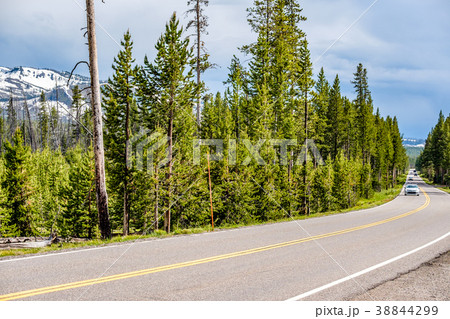 Highway in Yellowstone National Park 38844299