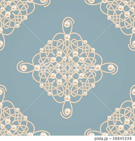 Seamless pattern with ellegant golden knot sign 38845338