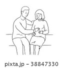 Family concept with pregnant woman in outlines 38847330