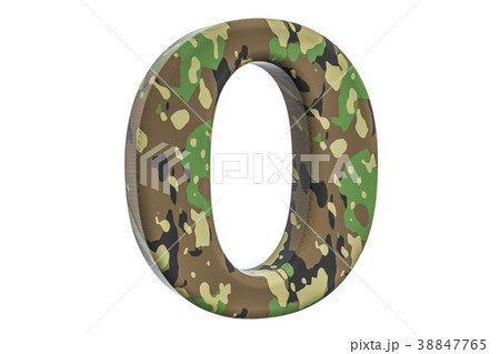 Camouflage army number 0, 3D rendering 38847765