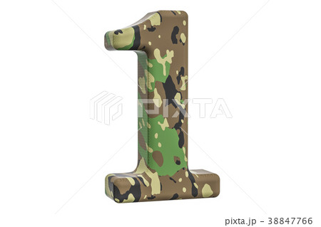 Camouflage army number 1, 3D rendering Camouflage army number 1, 3D rendering 38847766