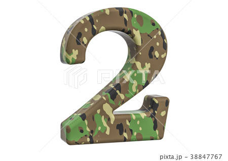 Camouflage army number 2, 3D rendering Camouflage army number 2, 3D rendering 38847767