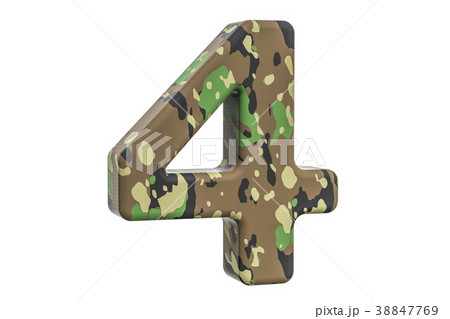 Camouflage army number 4, 3D rendering Camouflage army number 4, 3D rendering 38847769