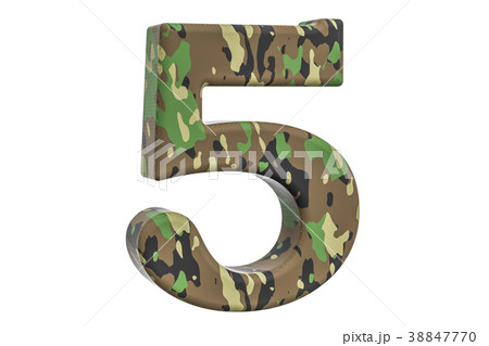 Camouflage army number 5, 3D rendering Camouflage army number 5, 3D rendering 38847770