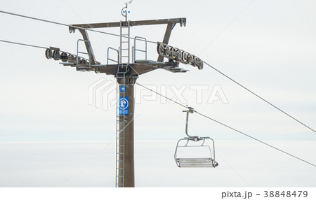 The top of the hill in the ski resort The top of the hill in the ski resort 38848479