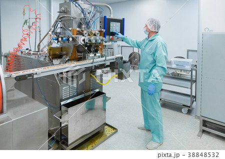 Pharmacy industry factory man worker in protective Pharmacy industry factory man worker in protective 38848532