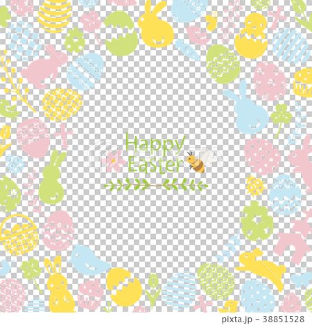 Egg shaped card with easter flat icon 38851528