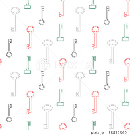 Seamless background with retro keys silhouette 38852360