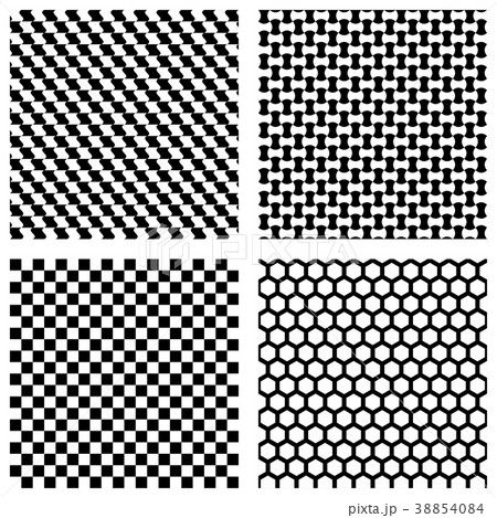 Set of black geometric patterns Set of black geometric patterns 38854084