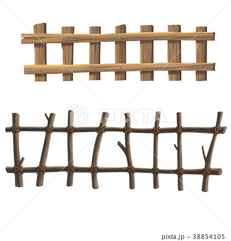 Illustration Wooden Fence のイラスト素材