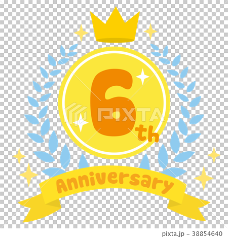 アニバーサリー　6周年　素材 38854640